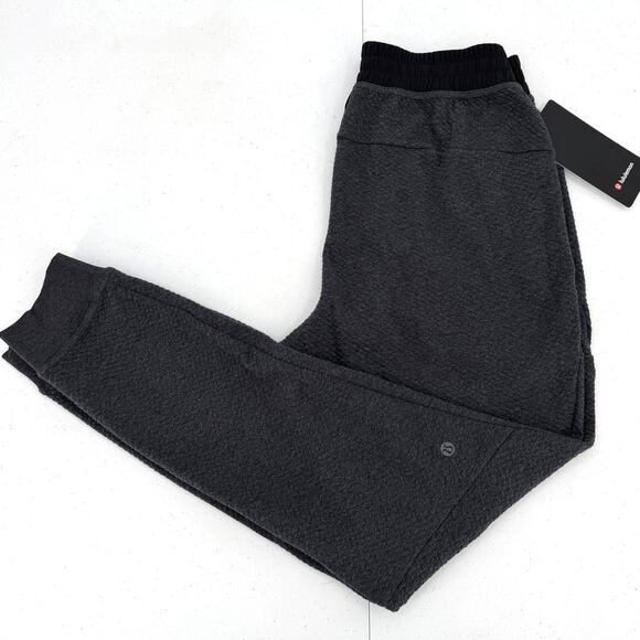 NWT Lululemon At Ease Heathered Black/Gray Jogger Pants Men's Size SMALL
